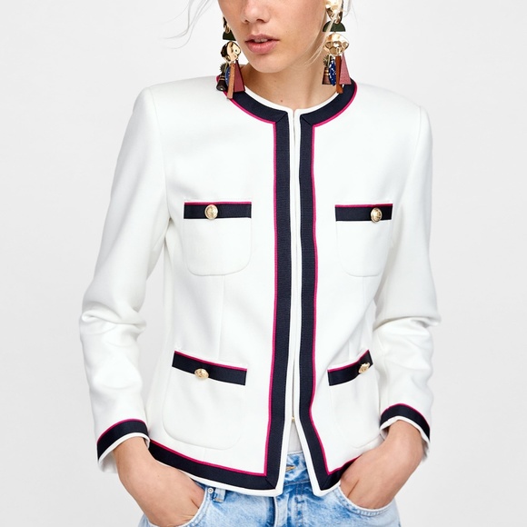 Zara Jackets & Blazers - Zara blazer with contrasting trims